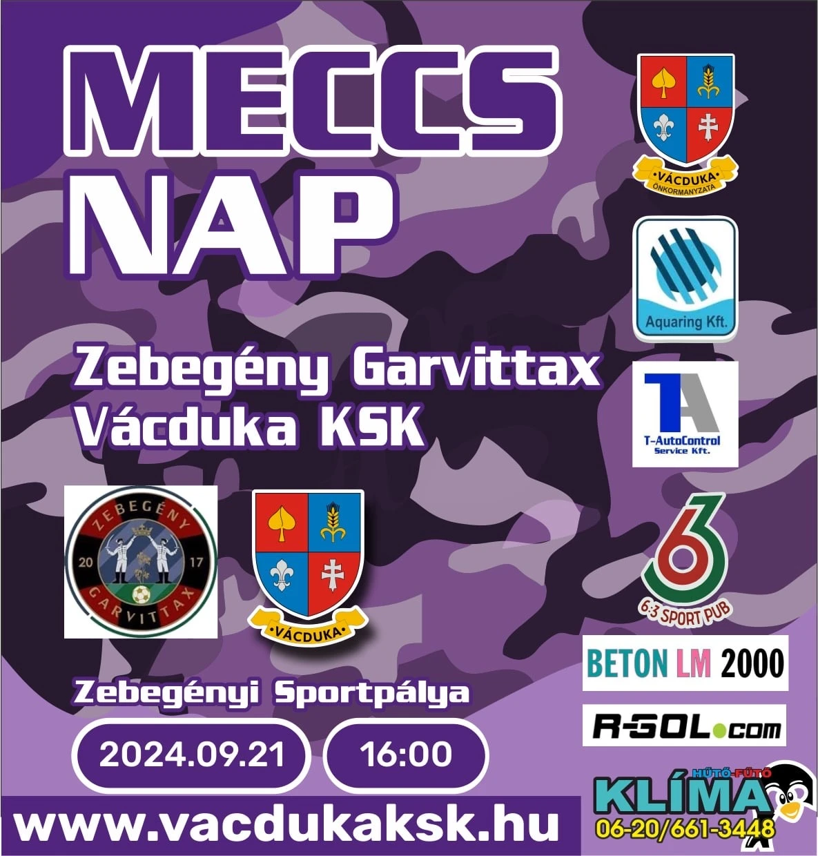 Vereség zebegényben!