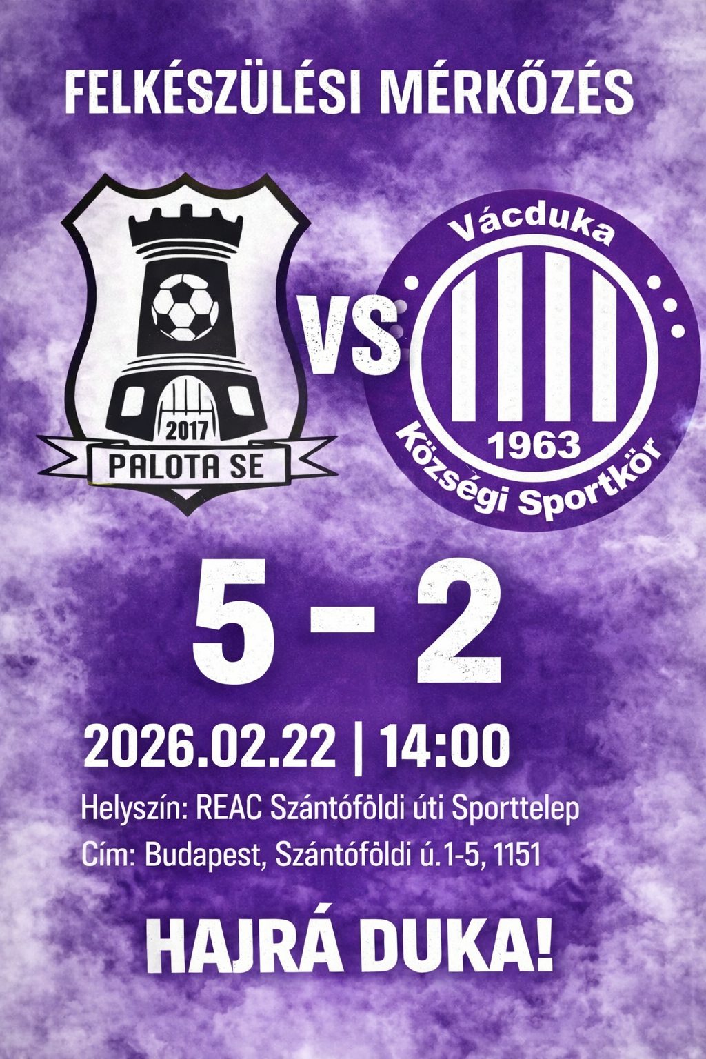 A felkészülés véget ért számunkra.